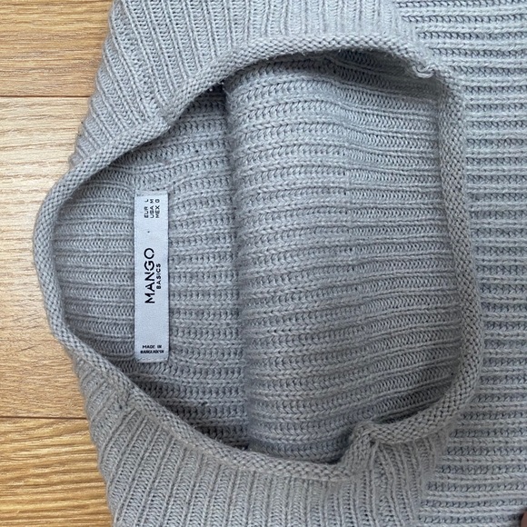 MANGO knit blue-grey sweater - Picture 3 of 5